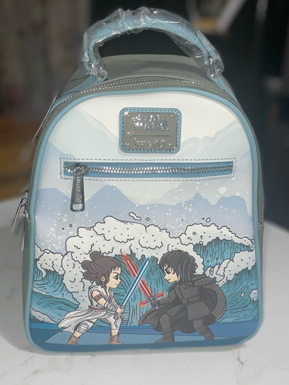 Loungefly Star Wars Kylo Ren and Rey Scene Mini Backpack
